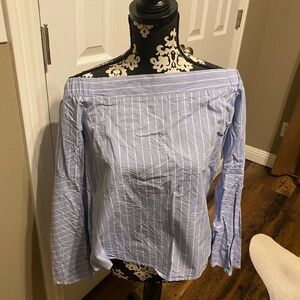 🔥3 for $10🔥 Dizzy Lizzy Off The Shoulder Striped Top Size Large